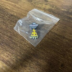 UFO Pizza Enamel Pin for Kids
